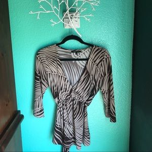 BCBGeneration BCBGMaxAzria Palm Leaf print blouse